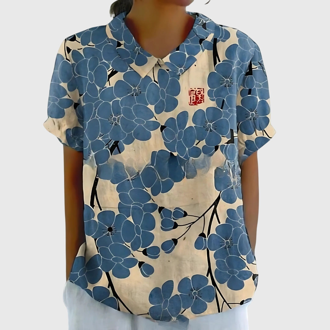 Wren™ | Women's Breathable Floral Cotton Blouse