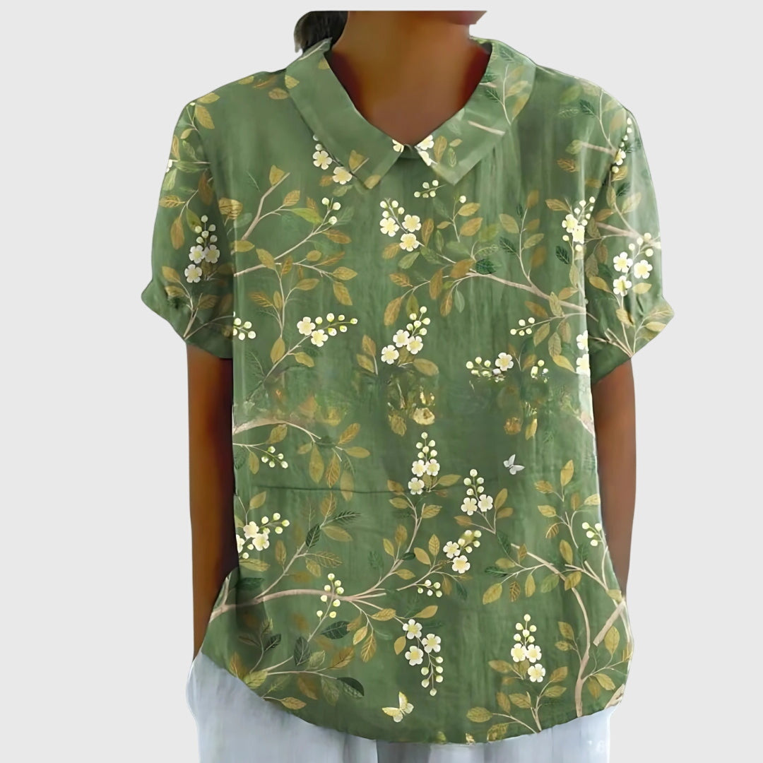 Wren™ | Women's Breathable Floral Cotton Blouse