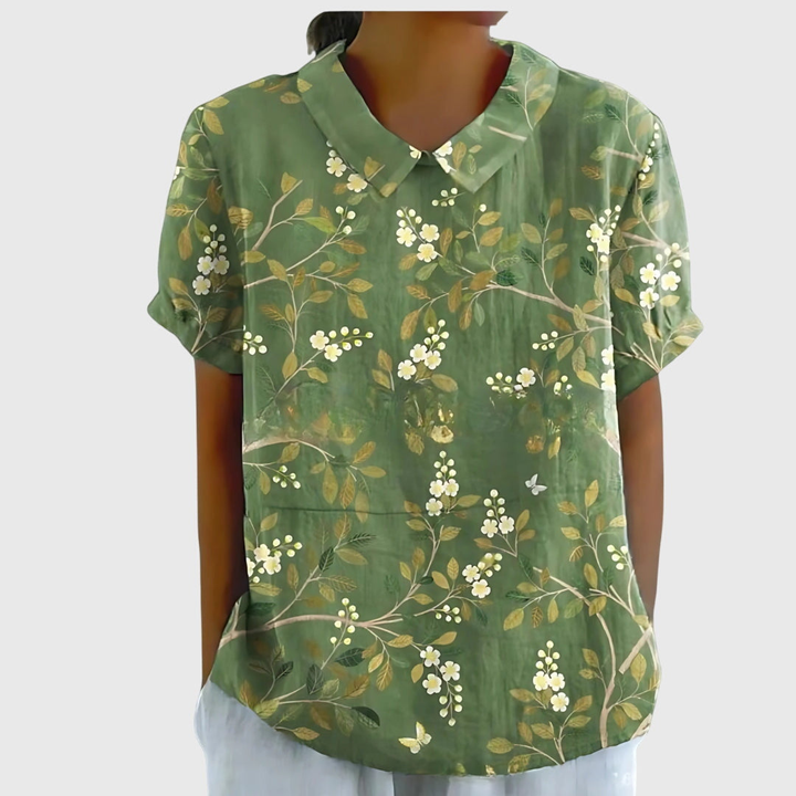 Wren™ | Women's Breathable Floral Cotton Blouse