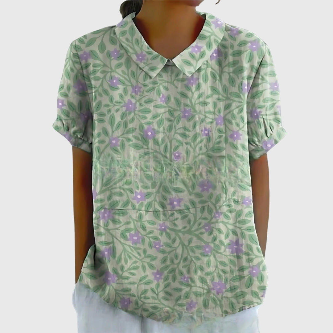 Wren™ | Women's Breathable Floral Cotton Blouse