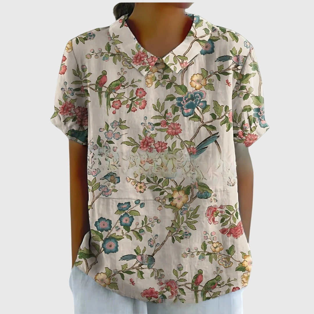Wren™ | Women's Breathable Floral Cotton Blouse